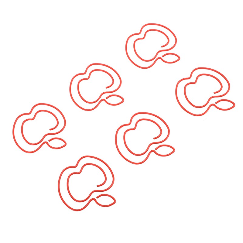 100pcs Fruit Paper Clips Cute Bookmark Pare Clips Portable Funny