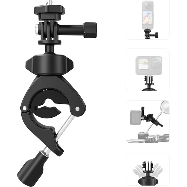 TELESIN Bike Mount, Bicycle Handle Mount, Camera Holder, Camera Gripper,