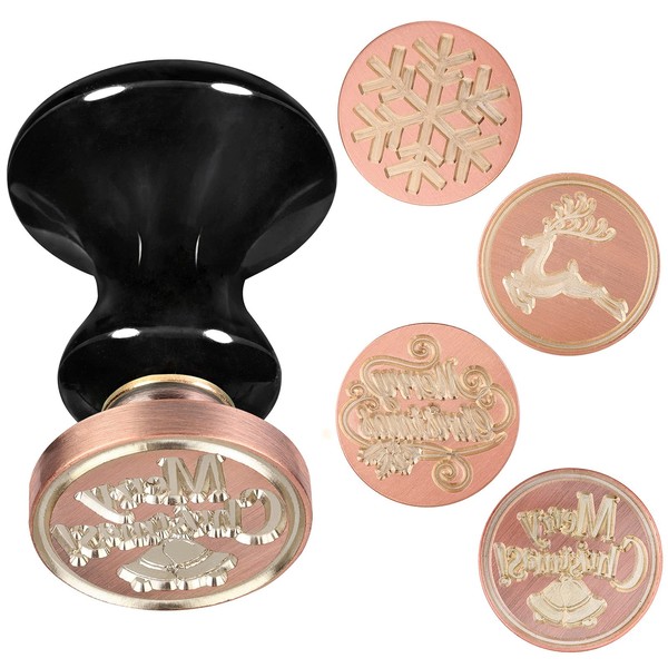 rockcloud Wax Seal Stamp Set, 4 Pieces Sealing Wax Stamps