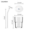 BLUEPOLAR 13oz/400ml Glass Water Tumbler with Straw and Lid Sealed