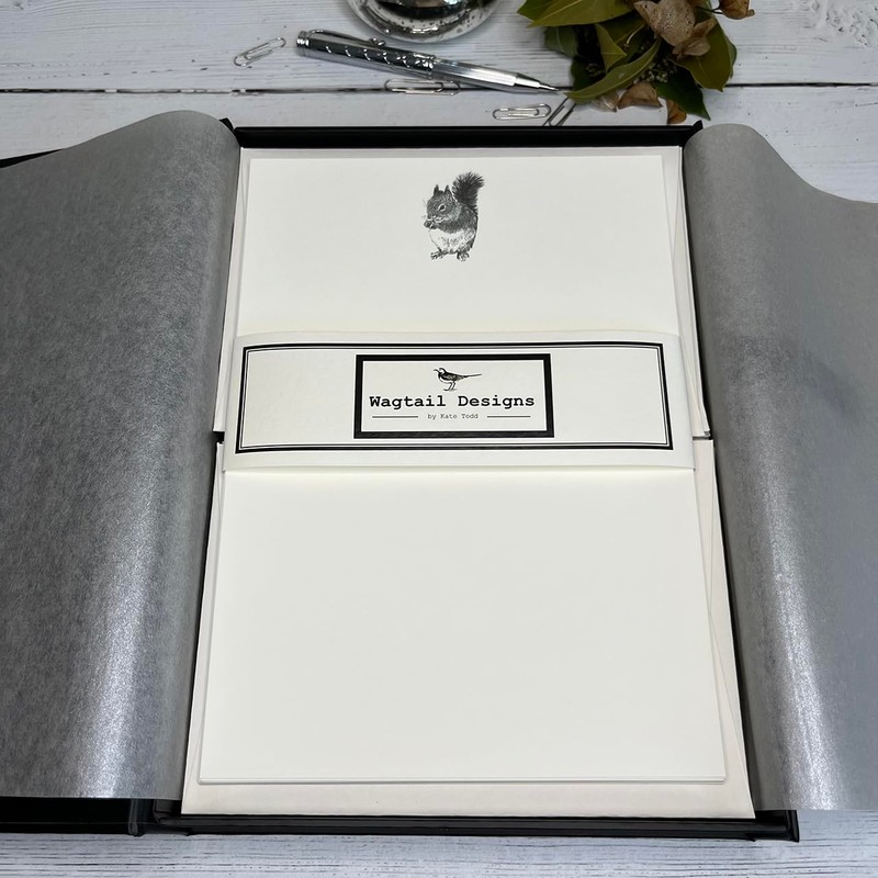 Wagtail Designs Writing Paper Gift Set with a Squirrel Illustration