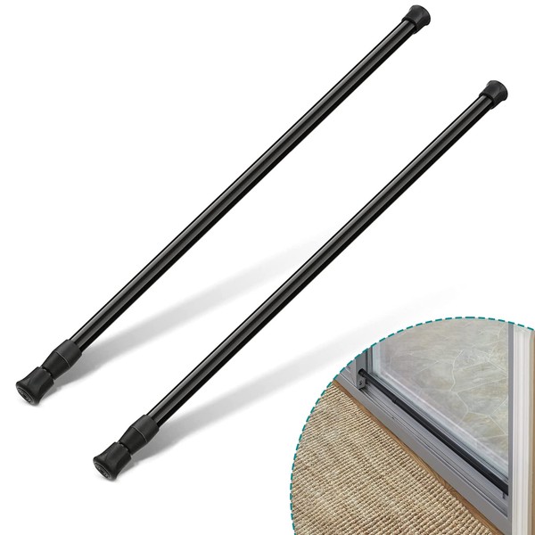 KUANVE 2 Pcs Window Security Bars, Adjustable Sliding Glass Door