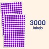3000 Pack, 0.375" Round Dot Stickers Circle Labels - Purple