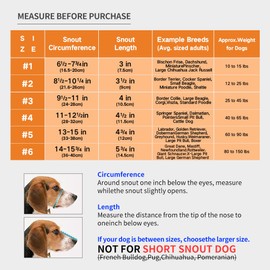 Dog Muzzle, Breathable Basket Muzzles for Small, Medium, Large and X-Large Dogs, Prevent Barking, Biting, Chewing Dog Mouth Cover