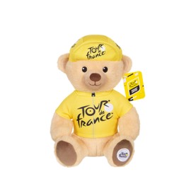 Gipsy Toys - Plüschtier Bär Trikot und Siegermütze gelb 24 cm - offizielles Plüschtier der Tour de France. Bringen Sie die Magie der Tour in Ihr Zuhause.