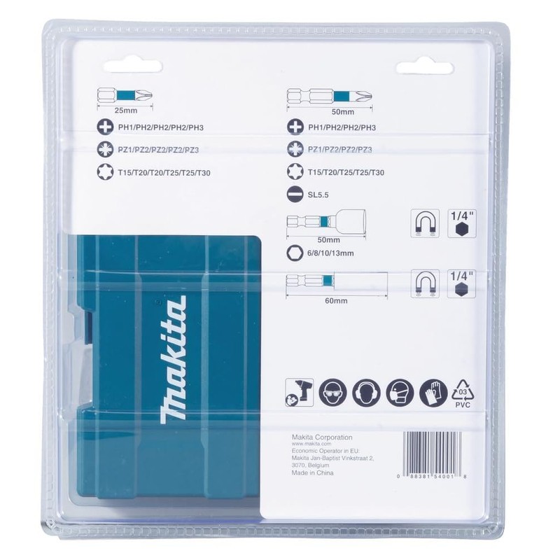Makita B-66880 Makita Impact Face Bit Set Black - 35