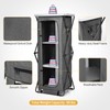 Giantex Folding Camping Storage Cabinet with 3 Shelves and Carry