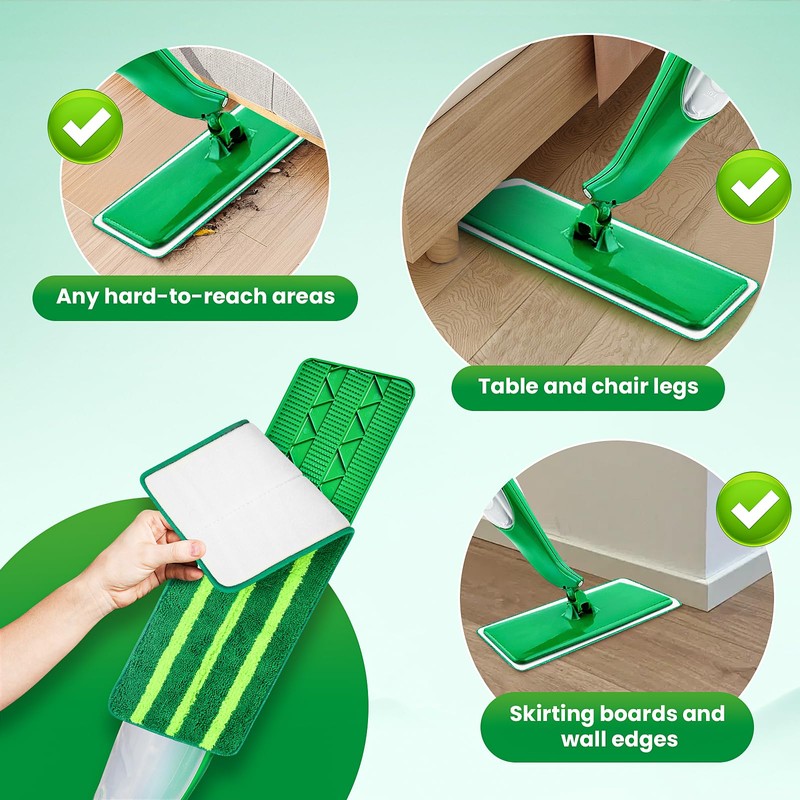 4 Pack Spray Mop Pads Refills for Libman Freedom Spray