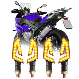 JMTBNO Arrow Motorcycle Indicators Universal 12 V Motorcycle Indicator for Street Sports Bike Dirt Bike Cruiser Scooter Quad Enduro Off Road Pack of 4
