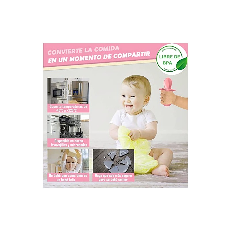 Platos para Bebe Silicon, 10 Pzas Set Alimentacion Complementaria Bebe,