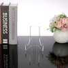 Hipiwe 3 Pack Clear Easel Display Stand Acrylic Plate Stand