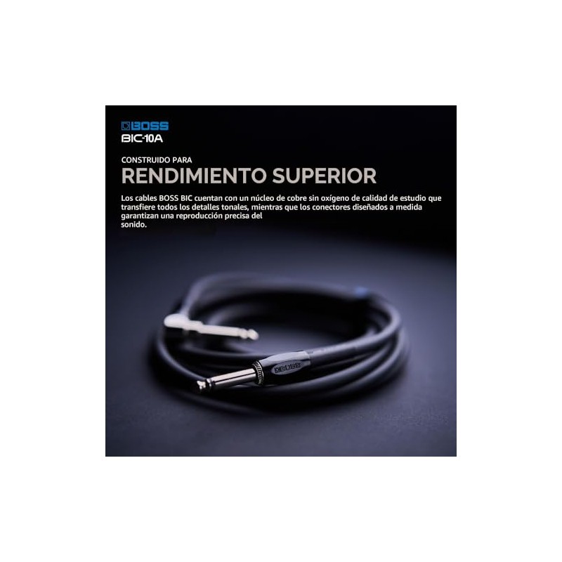 BOSS Serie BIC-10A | Cable para instrumentos | Conectores rectos