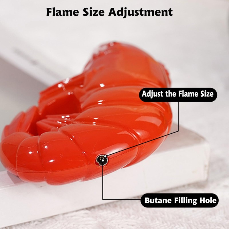 Torch Lighter - Fun Shrimp Design Refillable Butane Lighters, Cool