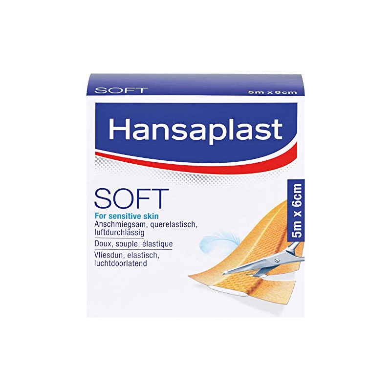Hansaplast Soft Plaster 5m x 6cm (Pack of 1 Roll)