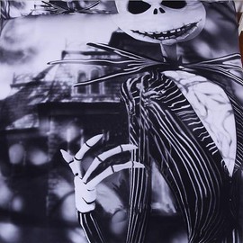 StarFashion 3D Nightmare Before Christmas Duvet Cover Sets, Jack Decor, 100% Microfiber Galaxy Bedding Set with Pillow Shams 3PCS Bedding,No Comforter (Christmas, 3pcs) Full Size