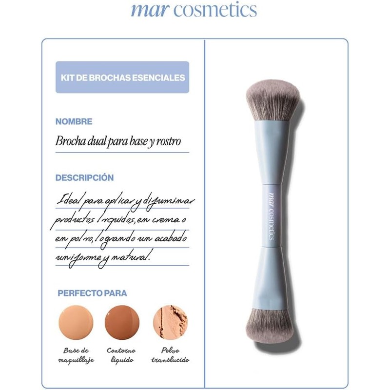 Mar Cosmetics Set de 4 Brochas 2 en 1