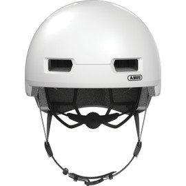 ABUS city helmet Skurb ACE - stylish bike helmet for everyday use, skating, BMX riding or longboarding - silver white, size M