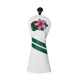 White and Green Style 3 Wood Headcover Head Cover Rotatable Golf Fairway Wood Cover with ID Tag #3 4 5 7 X fits for All Brand PU Leather Golf Fairway Wood Headcover