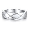 [FindChic] Quilted Ring, Women's, Men's Ring, Stainless Steel, Thick, 0.2