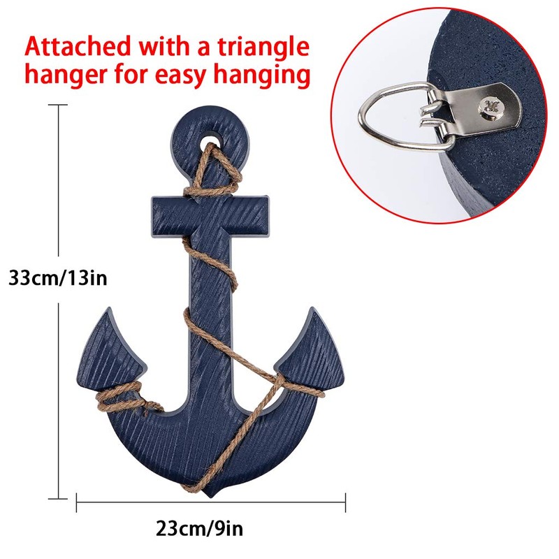 MDLUU Wooden Nautical Ship Steering Wheel, Small Ship Rudder and