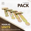 DOJA Barcelona T-Hinges 238 x 84 mm Pack of 4