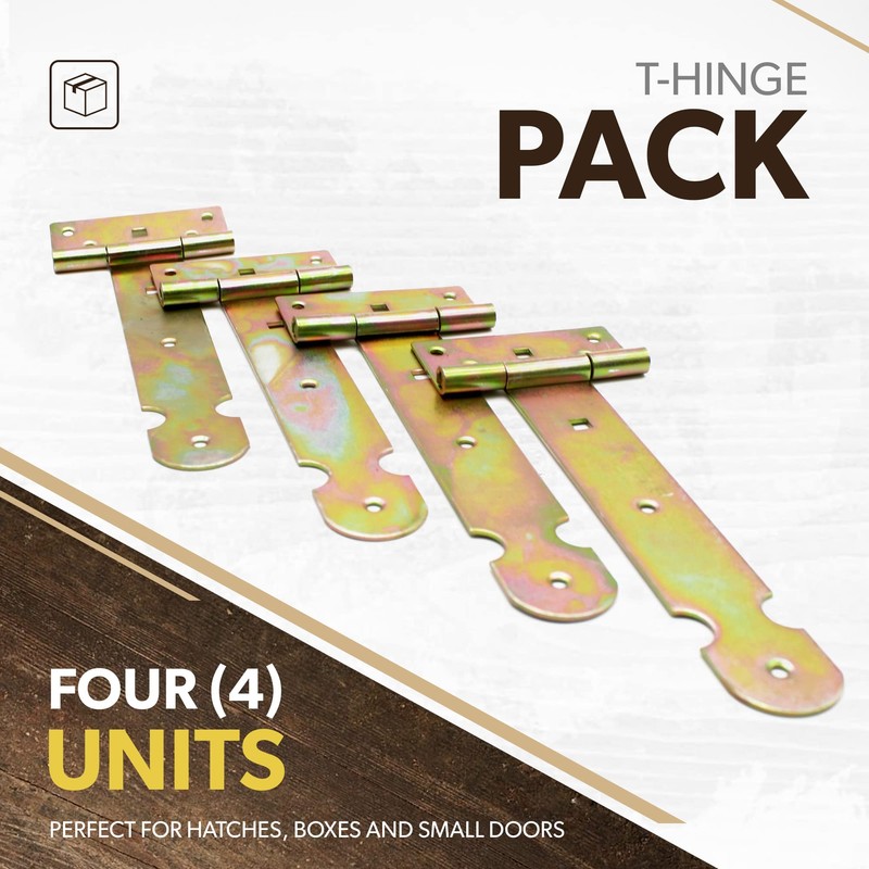 DOJA Barcelona T-Hinges 238 x 84 mm Pack of 4