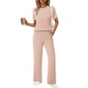 Ekouaer Lounge Set for Women 2 Piece Sets Outfits Top