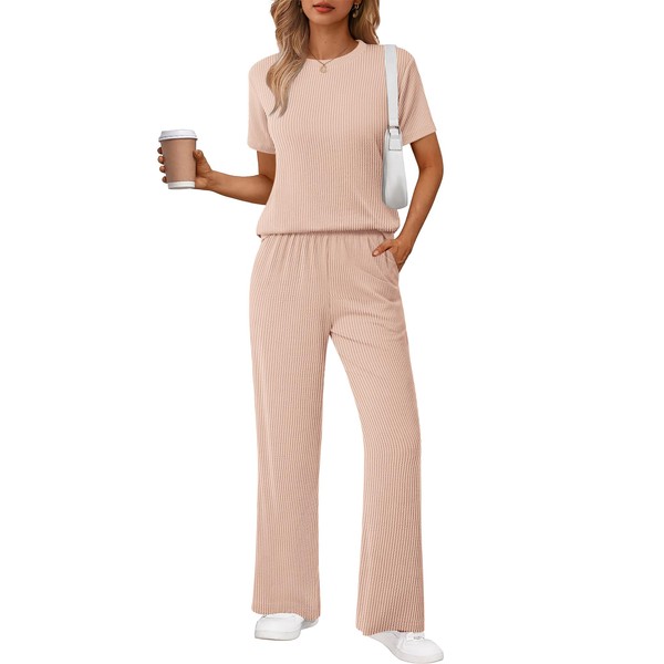 Ekouaer Lounge Set for Women 2 Piece Sets Outfits Top