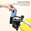 Stroller Cup Holder Lightweight Rotating 360 Degree, 2 in 1