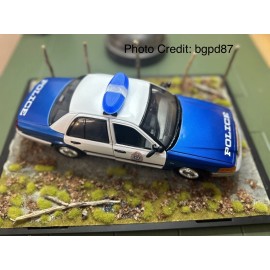 Non-operating Lightbar 1/18 Blue Federal Signal Vista Lightbar Kentucky Mass State Police Sheriff Fire