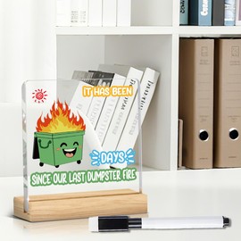 Funny Dumpster Fire Desk Accessories Office Decor 5 X 5 Inch