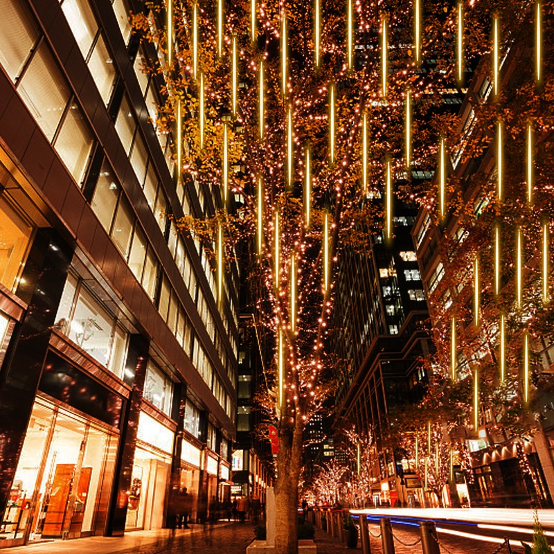 30cm Outdoor Meteor Shower Rain 8 Tubes LED String Lights