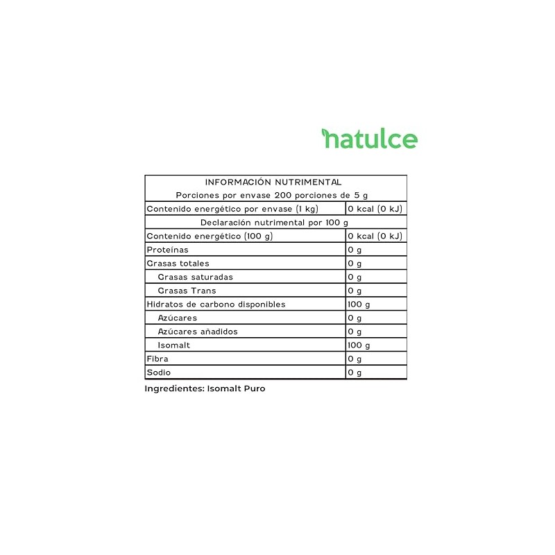 NATULCE | Isomalt 1kg | Ideal Repostería Y Decoración Libre