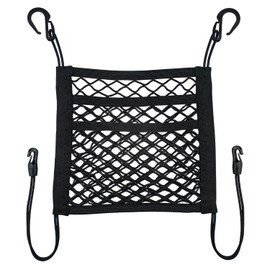 VEHIRIE 3 Layer Car Mesh Organizer Storage Between Front Seats Kid Dog Pet Net Barrier Car Net Pocket Elastic Tissue Purse Holder Netting for Car, SUV, Van