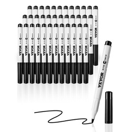 VEVOR Black Dry Erase Markers, 36 Pack Low-Odor Whiteboard Markers, Fine Point Whiteboard Markers, Easily Clean Dry Erase Marker Bulk for School Office Home