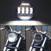 ZJUSDO Motorcycle 5.75inch Headlight with White DRL 5 3/4 Led