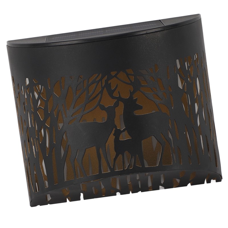Outdoor Wall Light Solar Powered Wall Mounted Plastic and Iron