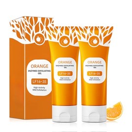 2 PCS Orange Exfoliating Gel, Orange Exfoliating Gel Scrub, Exfoliante Facial, Limpia Los Poros, Reduce Los Puntos Negros y Blancos, Brightening, para Rostro, Codos, Rodillas, Espalda