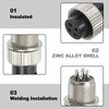PATIKIL Aviation Connector Plug, 4 Pin Metal Male Female Panel