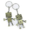 [Black Butterfly] Cute Robot Motif Bronze Color Pair Key Chain