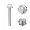 sourcing map M8x60mm Hex Serrated Flange Bolts Screws Metric Thread