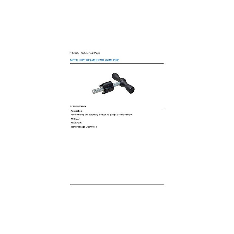 Metal Reamer PPR Calibrator for PEX Pipes: 20 mm
