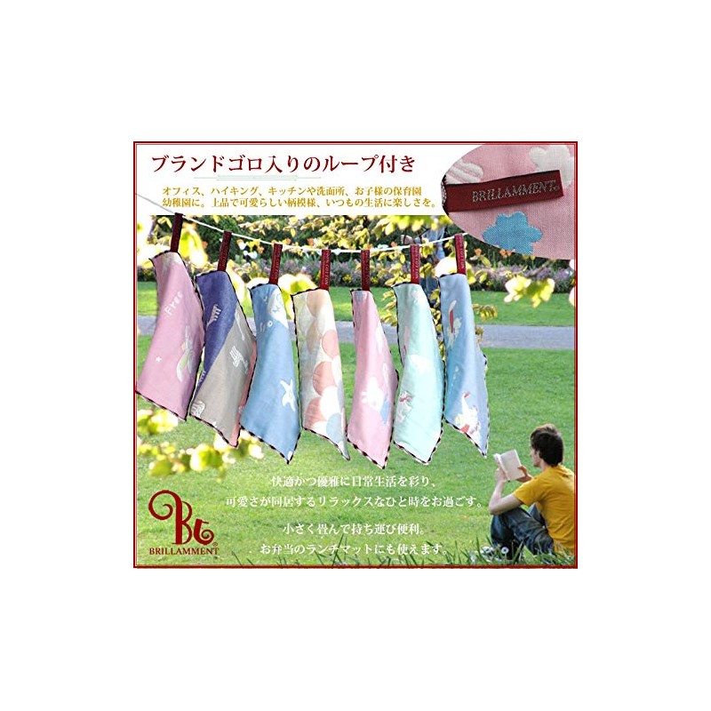BRILLAMMENT Gauze Handkerchief, Gauze Towel, 9.8 inches (25 cm), 6