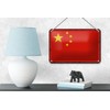 Tin Sign Flag China 18 x 12 cm Retro Flag