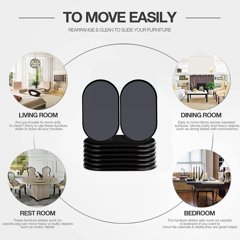 Reusable Large Furniture Sliders for Carpet, Furniture Movers Sliders, Carpet