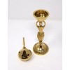"Handmade" Goddess Brass Design Burner Tower 9"H  Standing Incense Charcoal