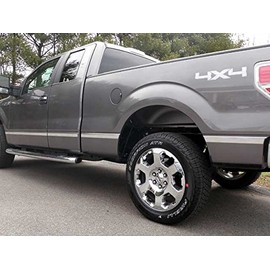 707Motoring Stainless Polished Chrome Body Molding Insert Trim Kit (1.5" Width) 10PC, Compatible with Ford F-150 2004-2014 (4-Door, Pickup Truck, Super Cab, 6.5' Bed, NO Flares)