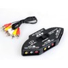 BUBUCAM AV Switch 3 Way Outlets Converter Port Splitter RCA