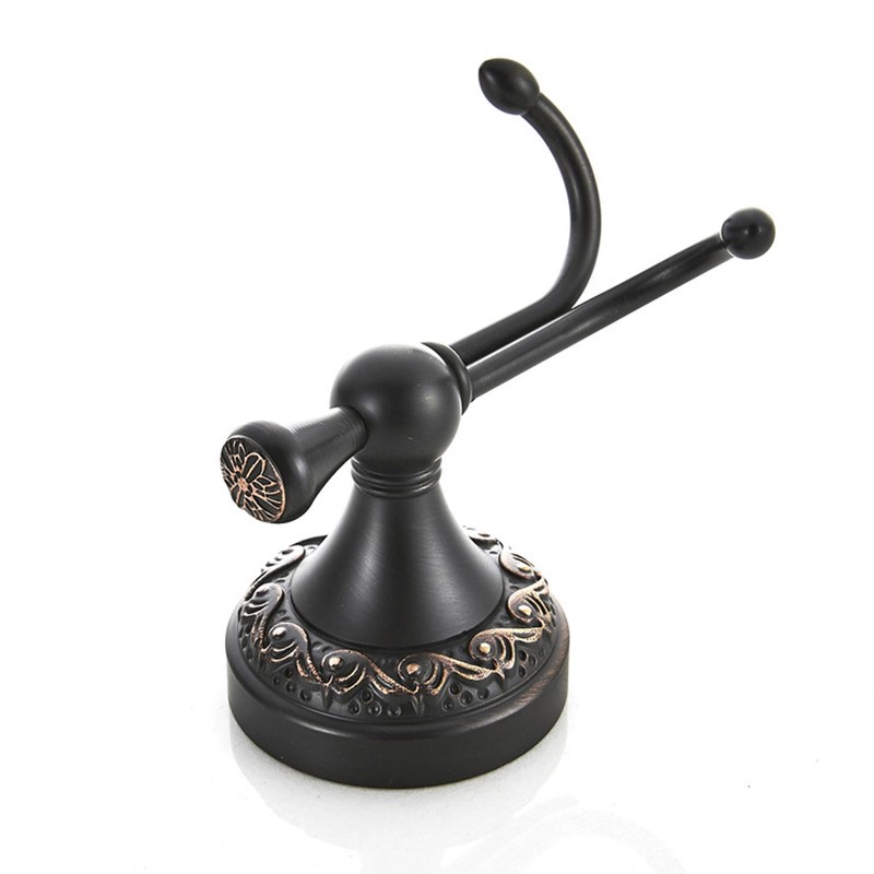 PEONYBATH Antique Bronze Brass Bath Towel Hooks, Wall Mounted Bathroom