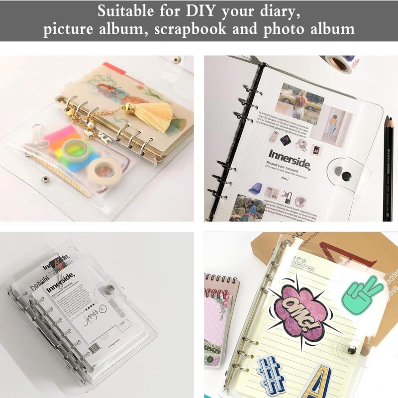 2 Pack A5 6 Ring Soft Cover Binder with Snap